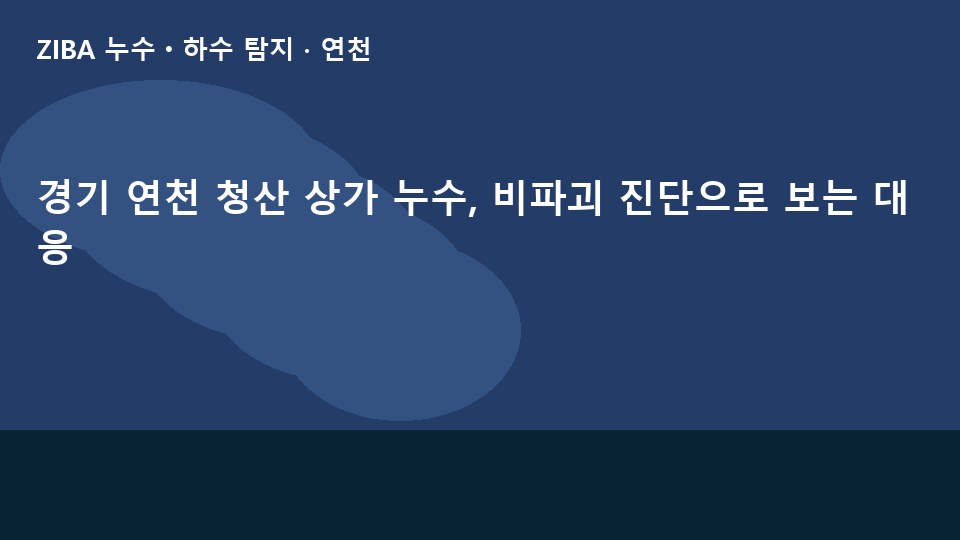 경기 연천 청산 상가 누수, 비파괴 진단으로 보는 대응